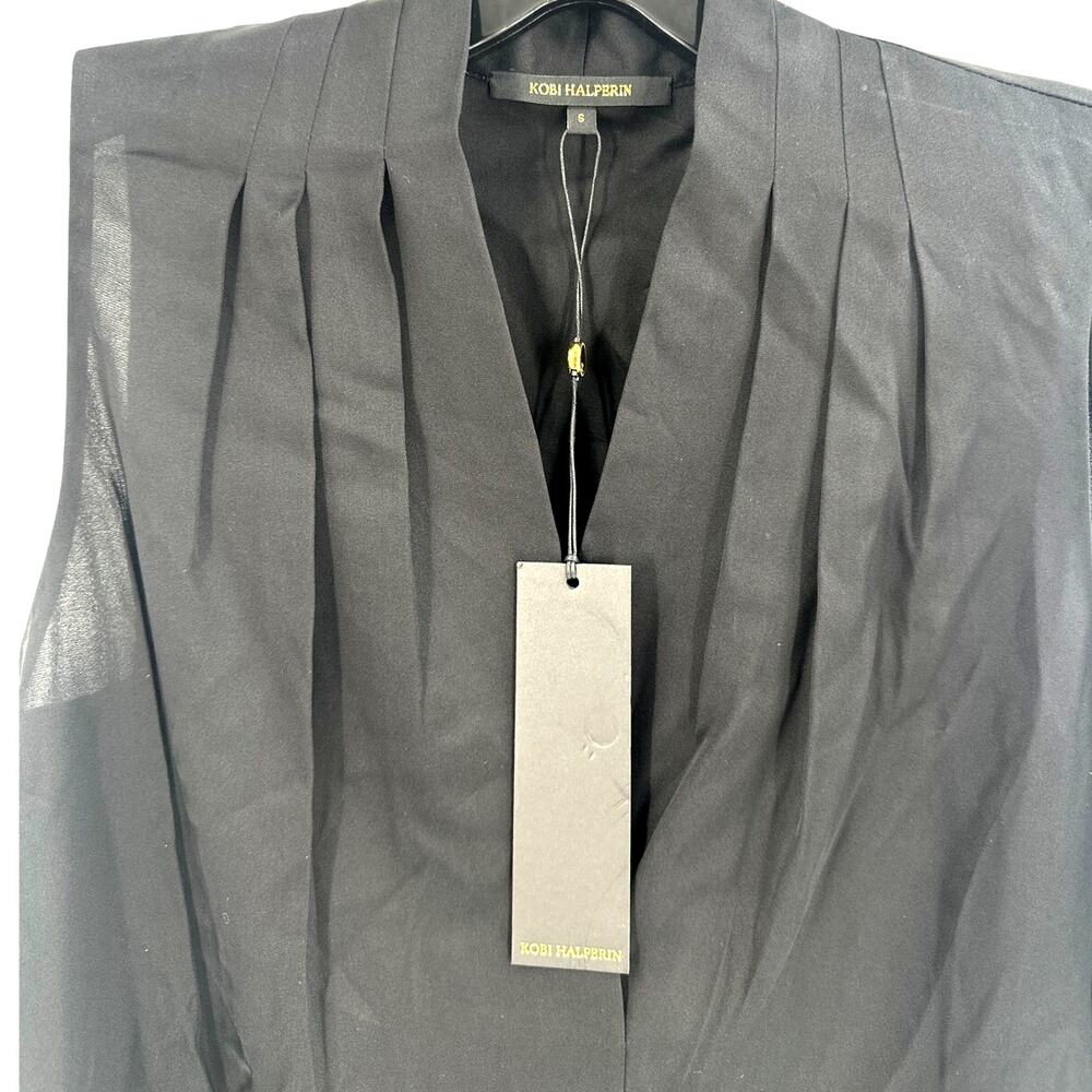 Kobi Halperin Black Mila Sleeveless Stretch Silk Blouse Size S - Picture 5 of 13